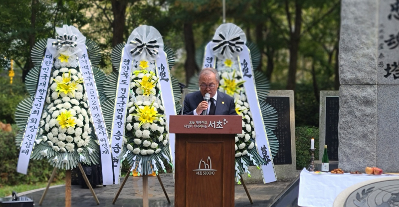 추도사를 진행하는 양종광 평안북도지사 [자료제공=평안북도]